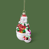 Pezzi 4 • Pupazzo neve • H 13 cm