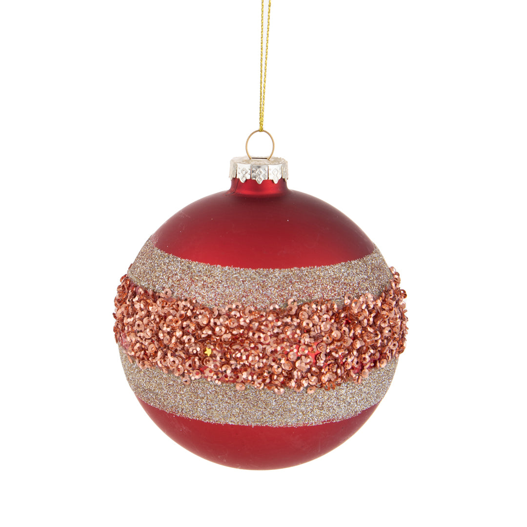Pezzi 4 • Sfera con decoro • H 10 cm
