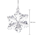 Pezzi 4 • Fiocco di neve cristallo daA • H 6,5 cm