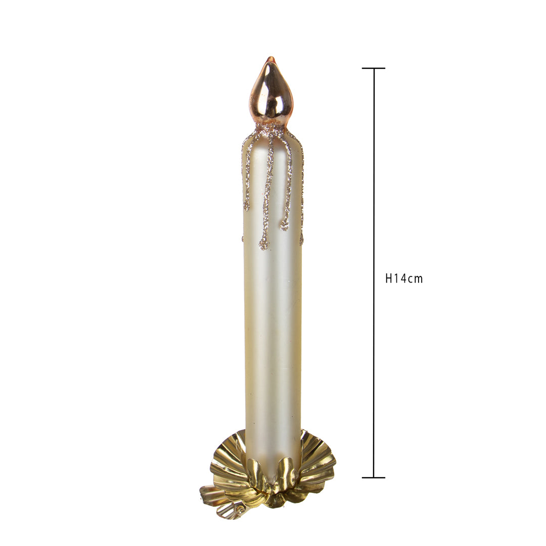 Pezzi 6 • Dec.candela con clip • H 14 cm