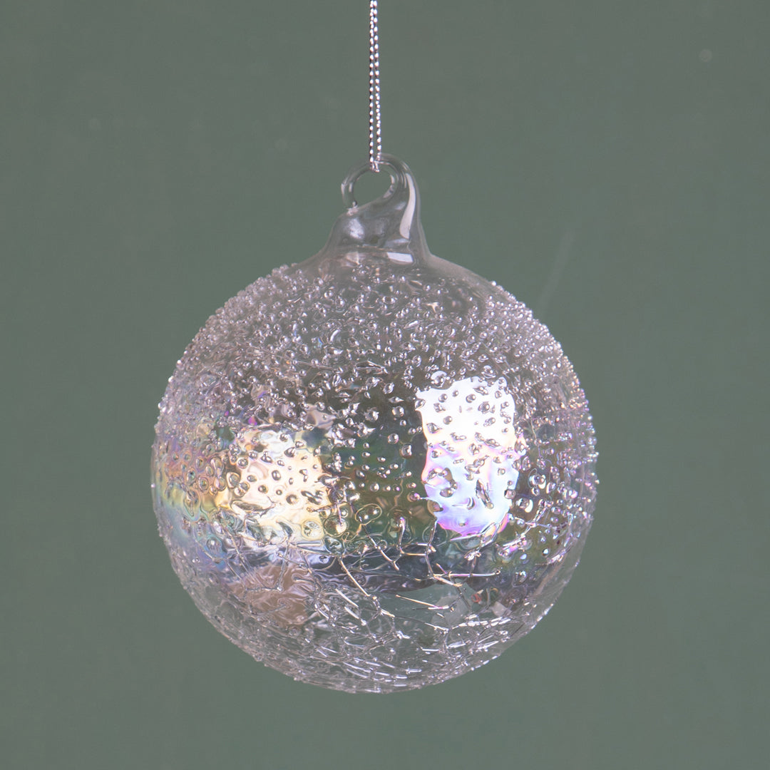 4 Pezzi • Sfera iridiscente • 10 cm