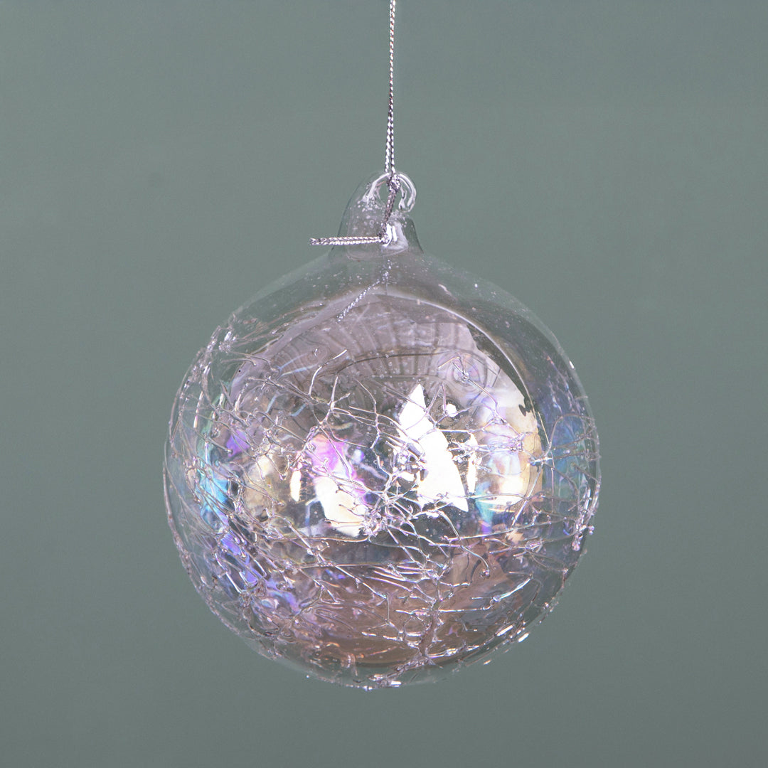 4 Pezzi • Sfera iridiscente • 10 cm