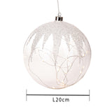 Sfera vetro con led d. • H 21 cm