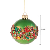 Pezzi 4 • Sfera con paillettes e diamanti • H 10 cm