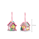 Set 2 casette natalizie con led • 6,5 cm