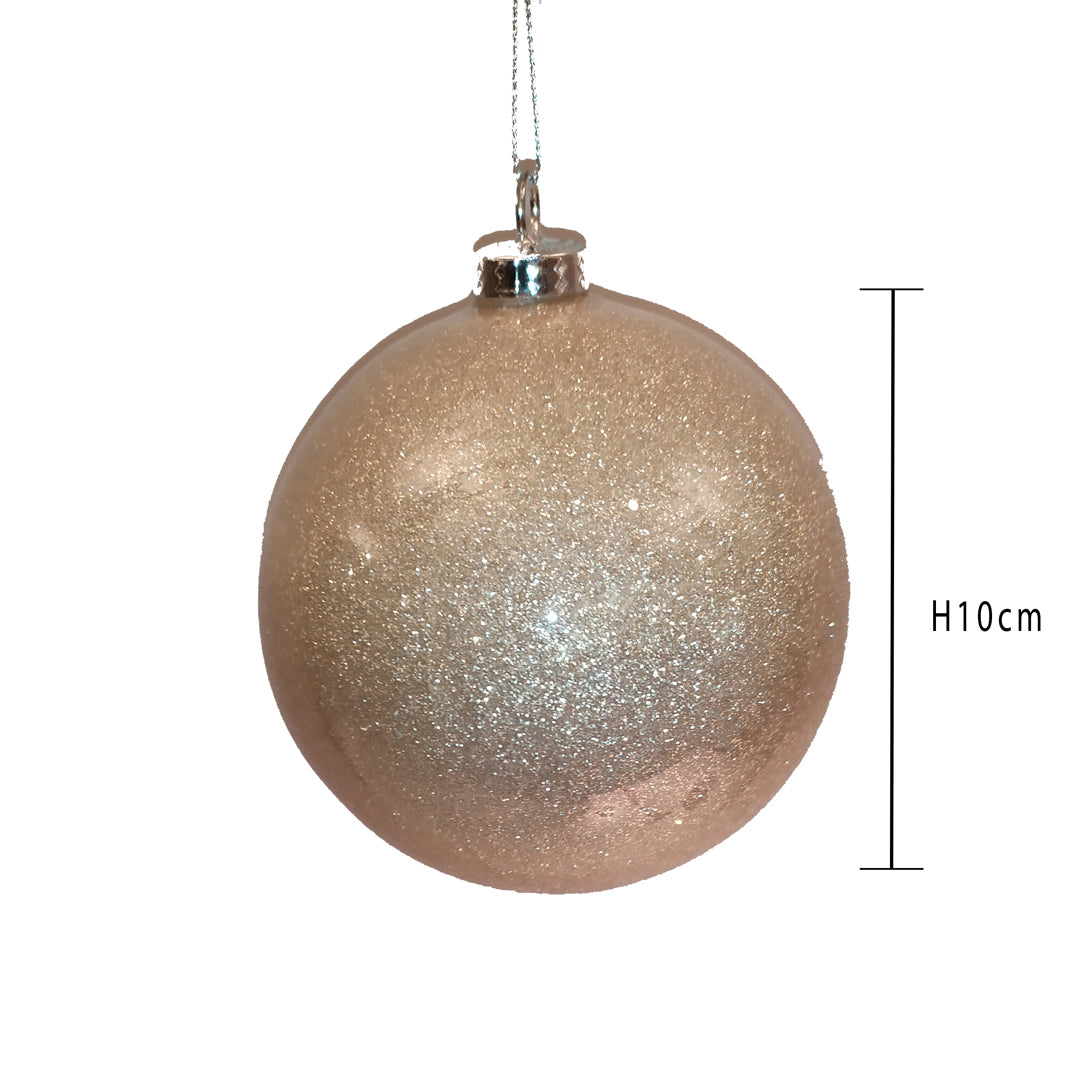 Pezzi 12 • Sfera con glitter • H 10 cm
