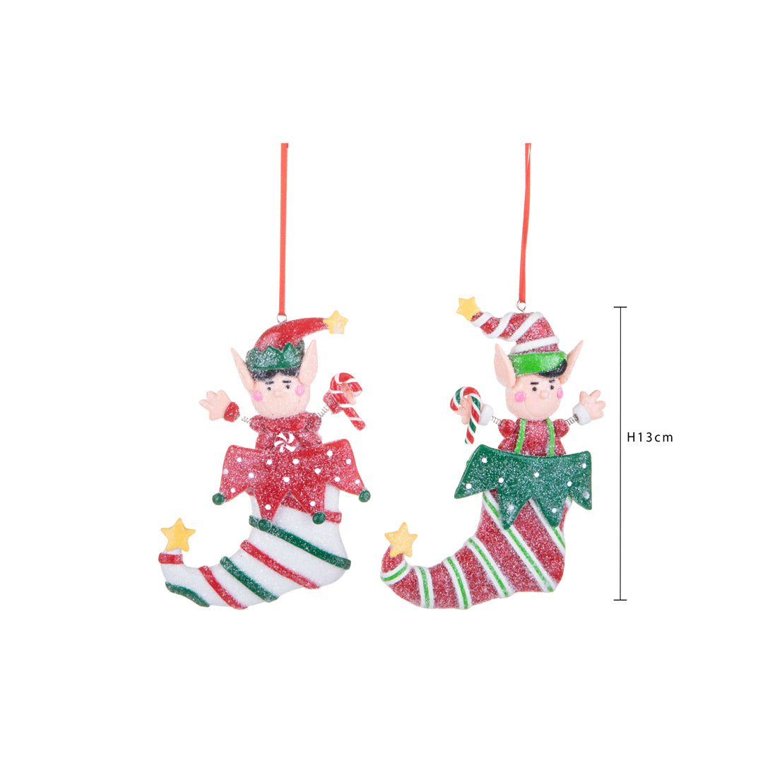 Pezzi 4 • Scarpone con elfo • H 13 cm