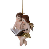 Pezzi 4 • DecoroAngeli con libro daApp. • H 11,6 cm