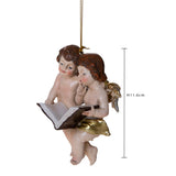 Pezzi 4 • DecoroAngeli con libro daApp. • H 11,6 cm