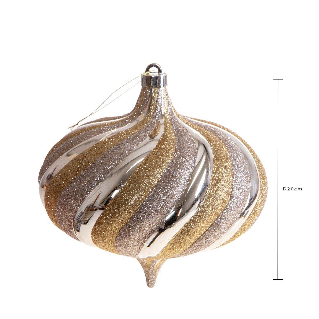 Cipolla con glitter spirale • H 20 cm