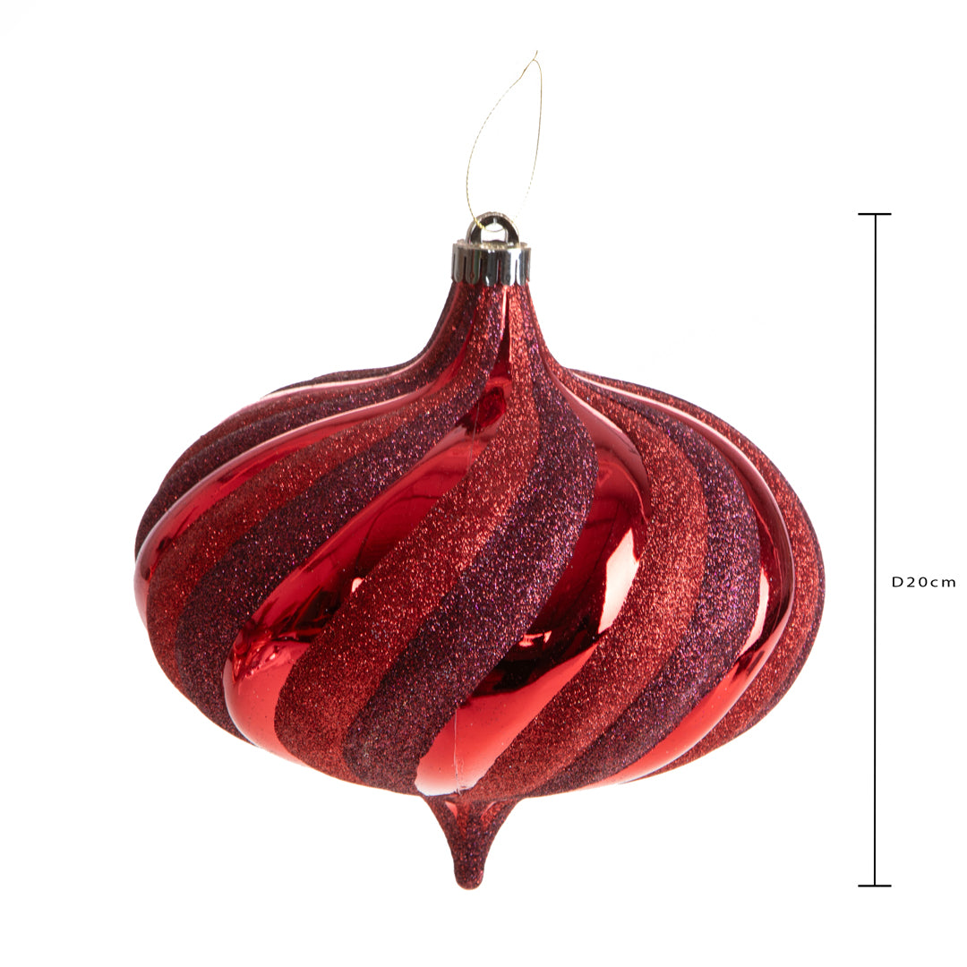 Cipolla con glitter spirale • H 20 cm