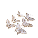Farfalle con clip e paillette • H 22 cm