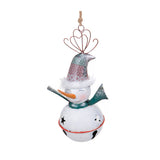 Pezzi 2 • Campana h con pupazzo neve • H 41 cm