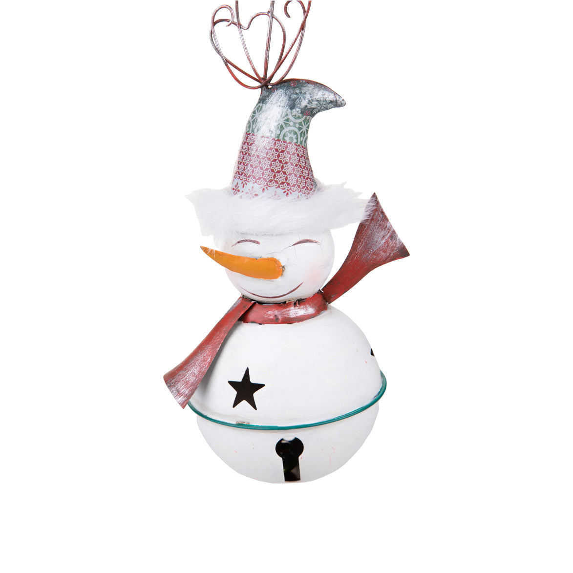 Pezzi 2 • Campana h con pupazzo neve • H 41 cm