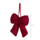 Pezzi 4 • Fiocco natale lana • H 21 cm