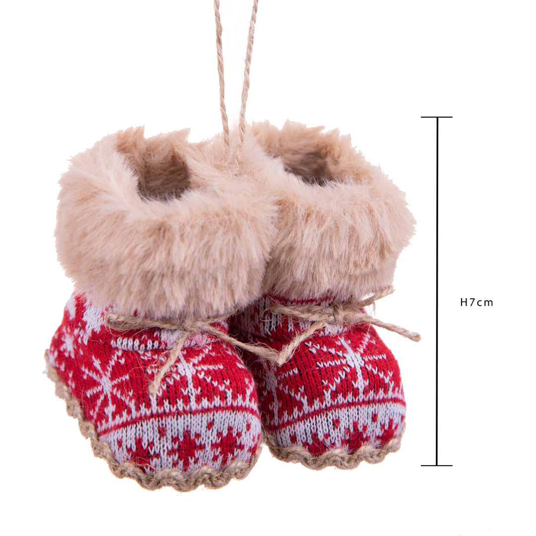 Pezzi 6 • Scarponcini stoffa • H 7 cm