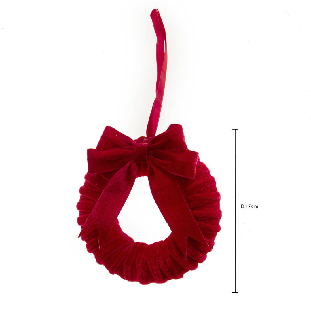 Pezzi 3 • Coroncina con fiocco • H 17 cm