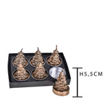 2 Pezzi •  Porta tealight Albero Natale 6 Pz  • 5,5 cm