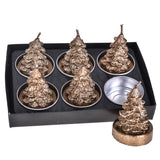2 Pezzi •  Porta tealight Albero Natale 6 Pz  • 5,5 cm