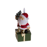 Santa santa su p/dono con led • H 13,5 cm