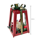 Lant.natalzia con candela led • H 36 cm