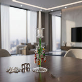 Porta candelaAlbero con decori • H 22 cm