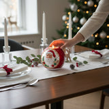 Pezzi 2 • Porta tealight con santa • H 9,4 cm