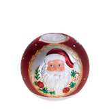 Pezzi 2 • Porta tealight con santa • H 9,4 cm