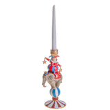 Porta candela x 1 con clown elefante • H 30 cm