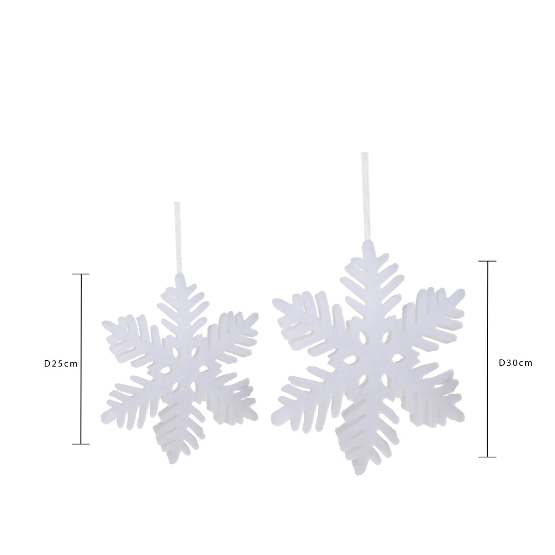 Pezzi 3 • fiocchi neve 25 • H 2 cm