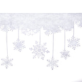 3 Pezzi • Decoro finestra fiocchi neve • 120 cm