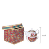Tea for one con babbo natale con gift box • H 15 cm