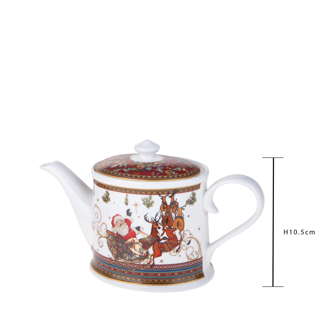 Teiera con bbbo natale in gift box • H 10,6 cm