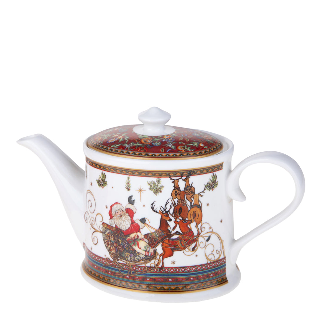 Teiera con bbbo natale in gift box • H 10,6 cm