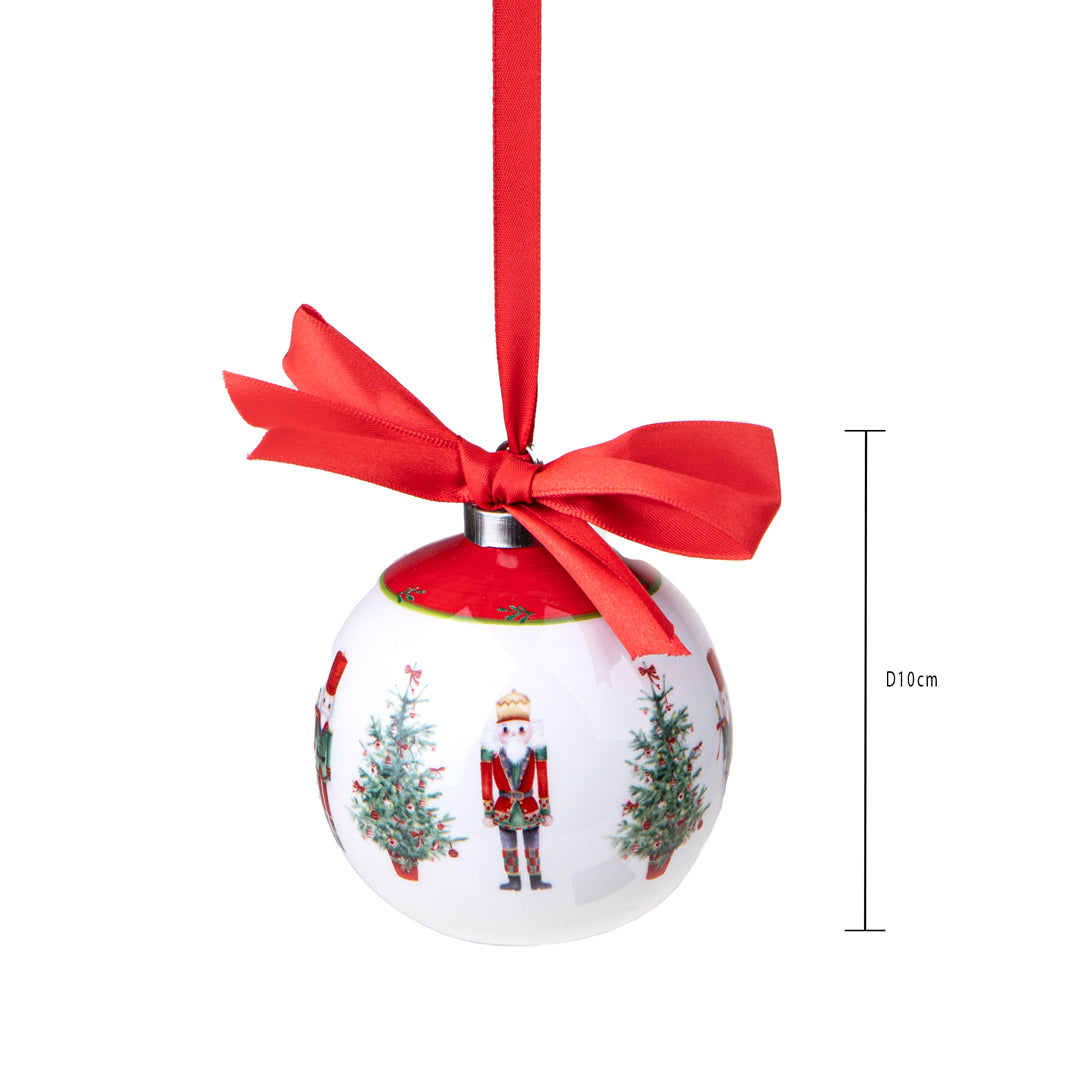 Pezzi 4 • Sfera con decori • H 10 cm