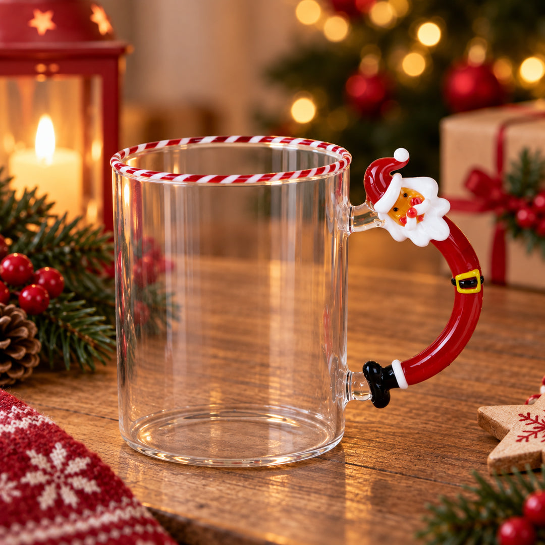 Pezzi 3 • Tazza con babbo natale • H 10 cm
