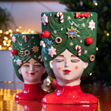 Cachepot d.13,5h. regina natale • H 21,5 cm