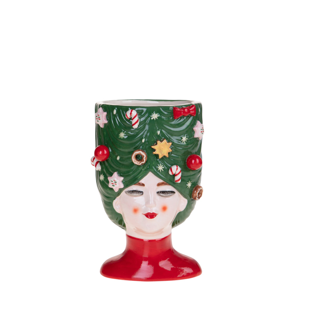 Cachepot d.13,5h. regina natale • H 21,5 cm