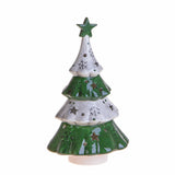 Pezzi 2 •Albero con stella e led • H 25 cm