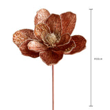 Pezzi 12 • Magnolia con perle e glitter • H 50 cm