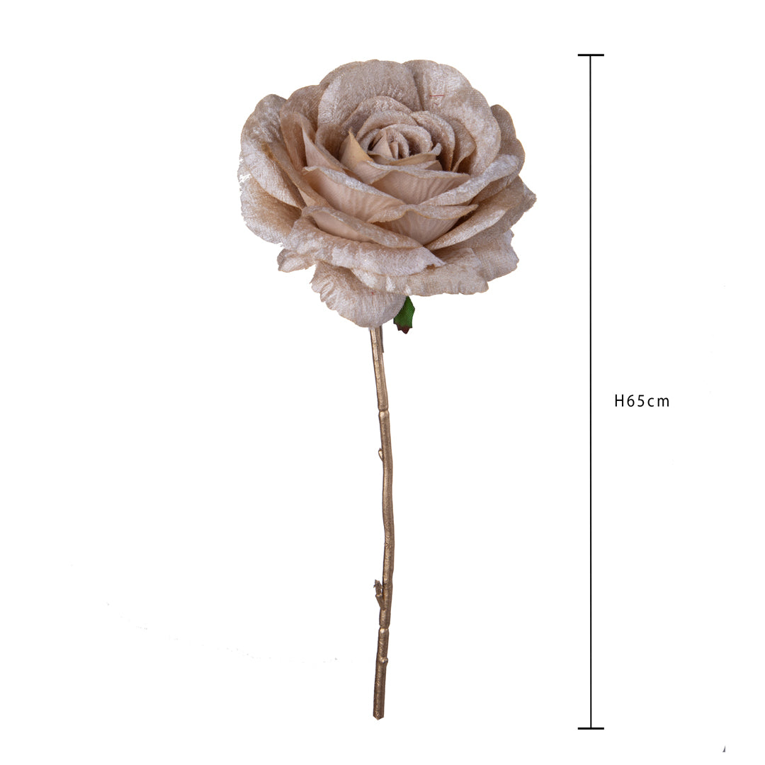 Pezzi 12 • Rosa singola velvet • H 65 cm