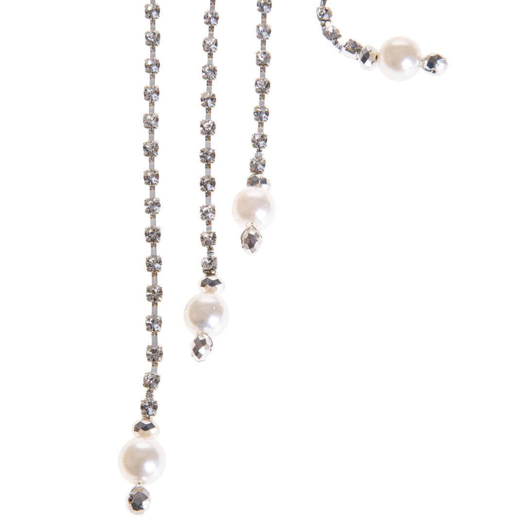 Pezzi 12 • Ramo strass con perle • H 92 cm