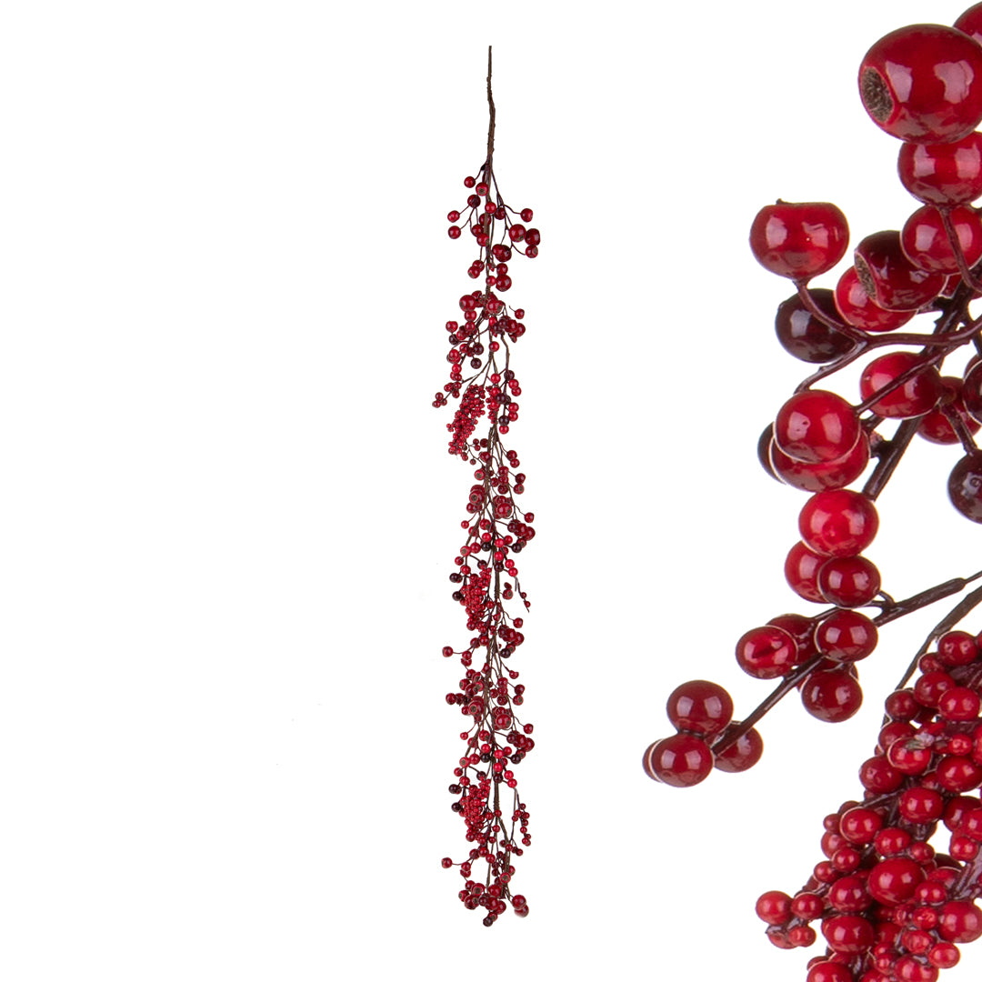 Ghirlanda con bacche rosse • H 180 cm