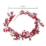Ghirlanda con bacche rosse • H 180 cm