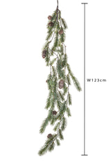 Festone pino a 3 glitter • 123 cm