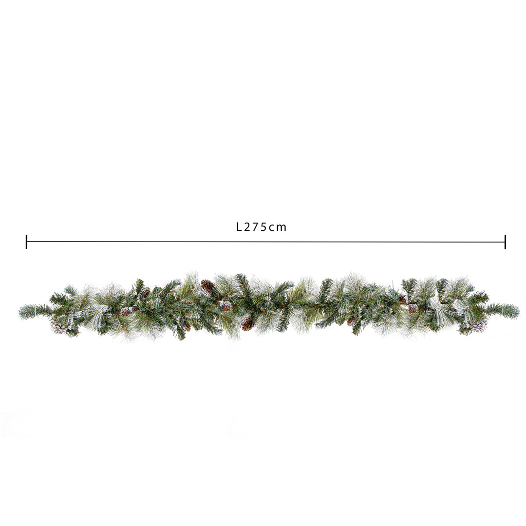 Ghrilanda Innevata con Pigne 180 Rami  • 25 cm