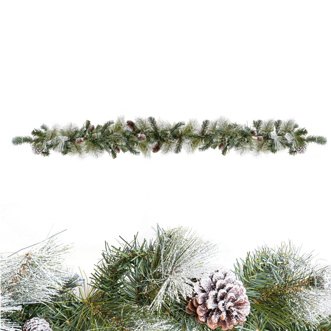 Ghrilanda Innevata con Pigne 180 Rami  • 25 cm