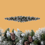 Sopraporta con pigne con neve • H 15 cm