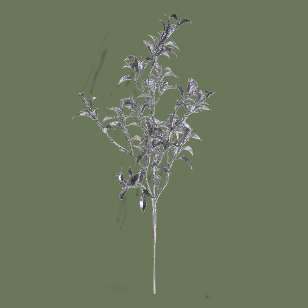Pezzi 12 • Ramo bosso con glitter • H 63 cm