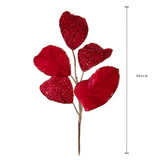 Pezzi 12 • Ramo magnolia con cristalli e glit • H 63 cm